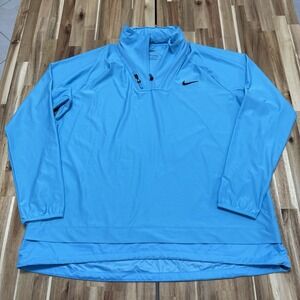 Nike ADV Pullover Womens XL Blue 1/2 Zip Tour Performance Lightweight Golf